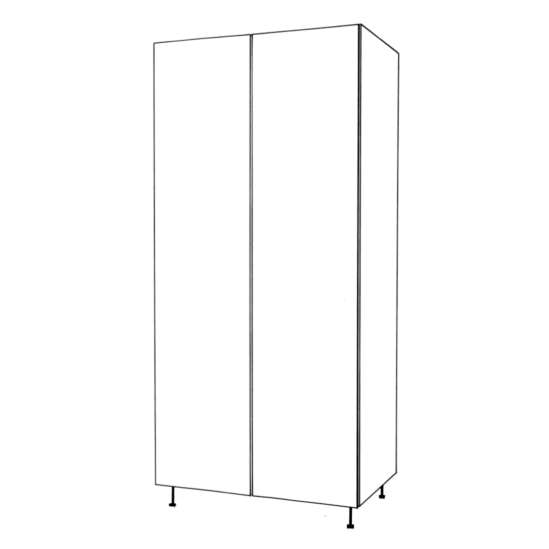 Tall Linen Broom Cabinet Double Door