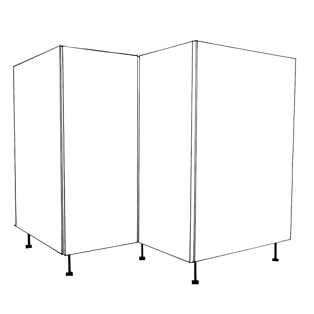 Base Corner Cabinet Lefthand Hung